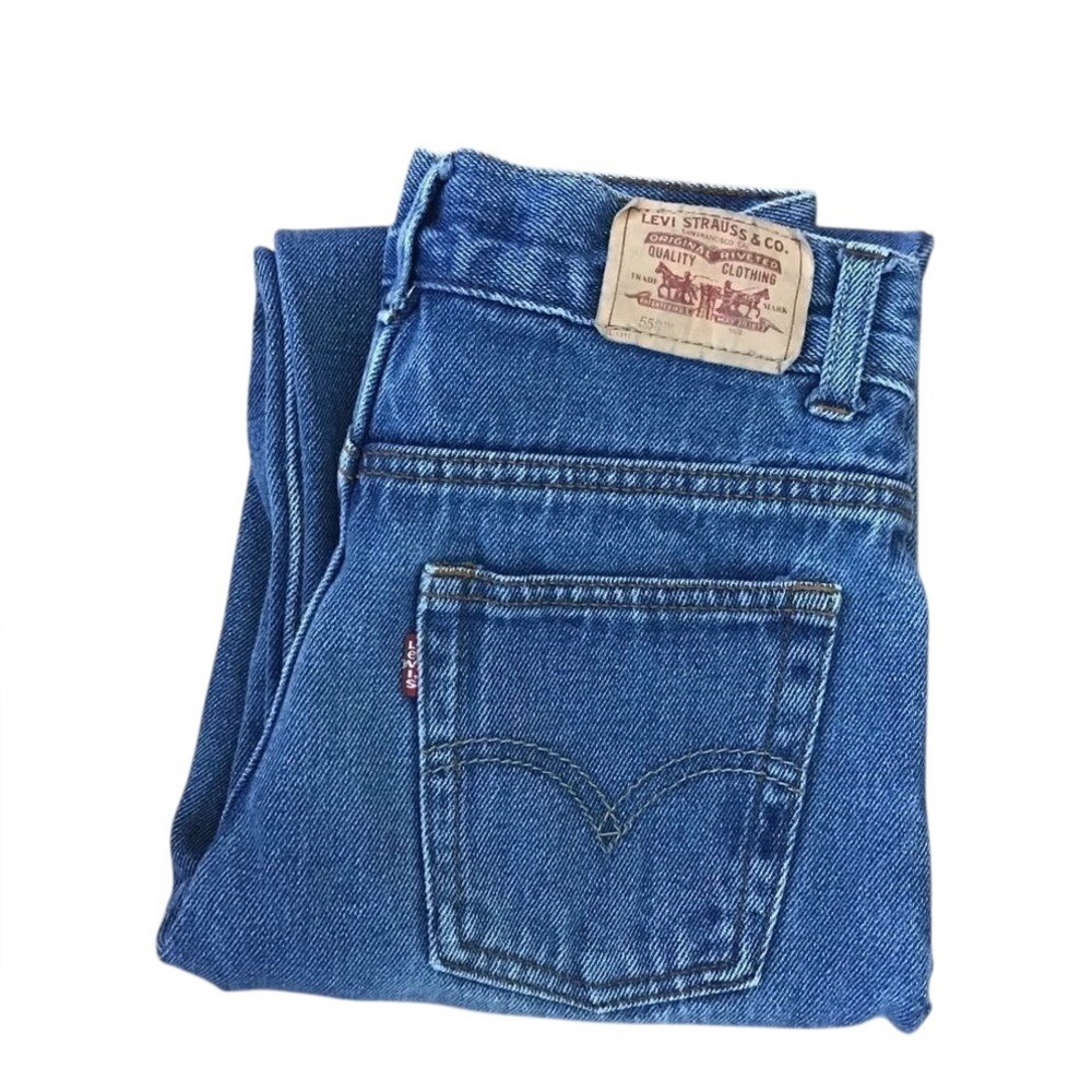Levis 550 jeans Kids relaxed fit size 8 INFANT unisex 100% cotton blue denim